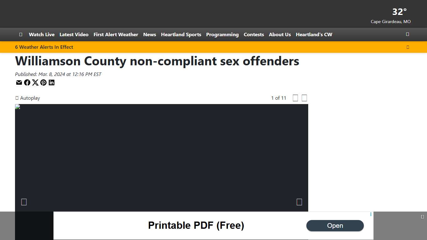 Williamson County non-compliant sex offenders
